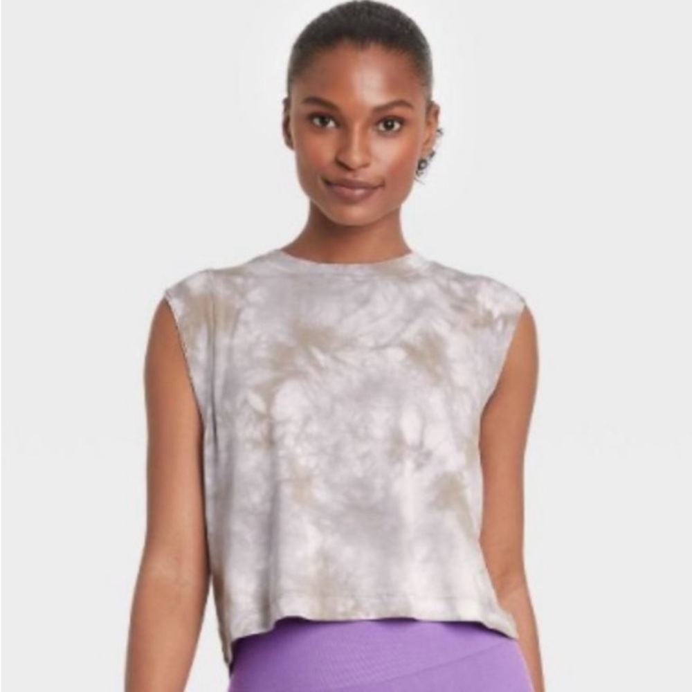 Joylab tie dye gray muscle shirt